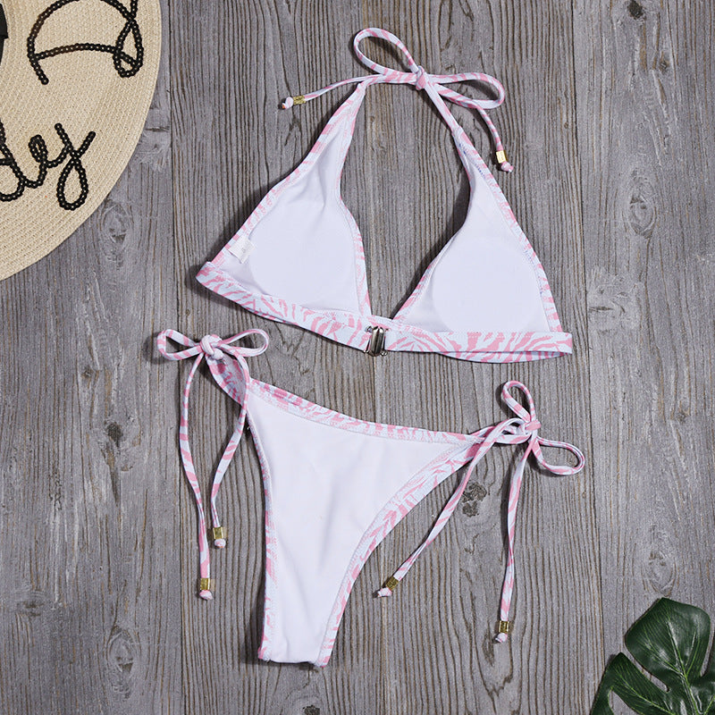 Swimwear Sexy Print Low Waist Split Swimsuit Bikini Bella Mia